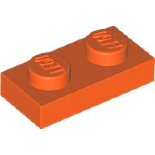 Деталь LEGO 3023 Plate 1 x 2 - Reddish Orange