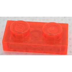 Plate 1 x 2 - Trans-Neon Orange