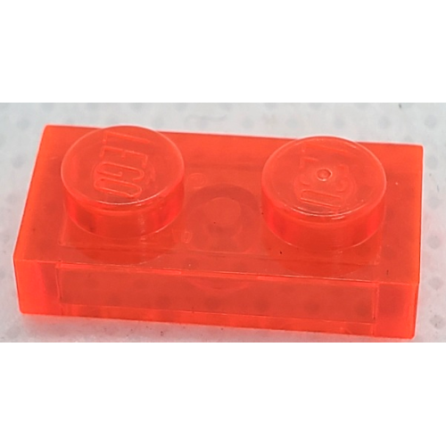 Деталь LEGO 3023 Plate 1 x 2 - Trans-Neon Orange