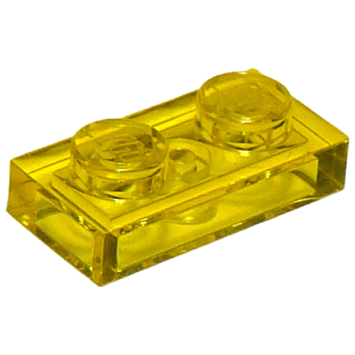Деталь LEGO 3023 Plate 1 x 2 - Trans-Yellow