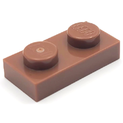 Plate 1 x 2 - Medium Brown