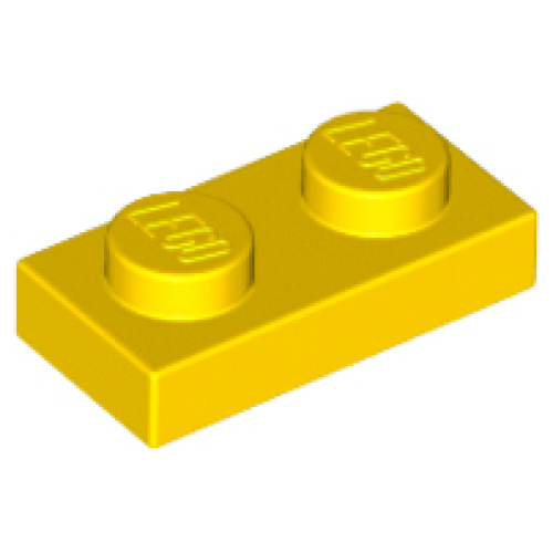 Деталь LEGO 3023 Plate 1 x 2 - Yellow