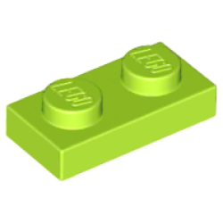 Plate 1 x 2 - Lime