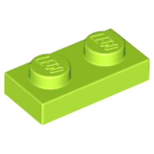 Деталь LEGO 3023 Plate 1 x 2 - Lime