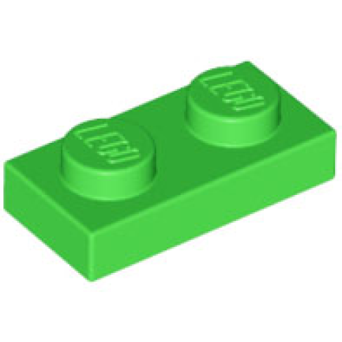 Деталь LEGO 3023 Plate 1 x 2 - Bright Green