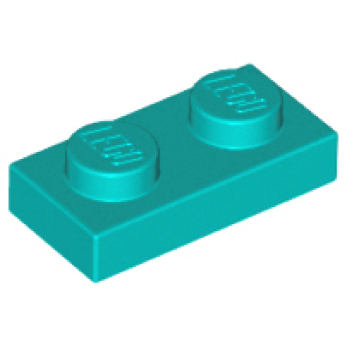 Деталь LEGO 3023 Plate 1 x 2 - Dark Turquoise