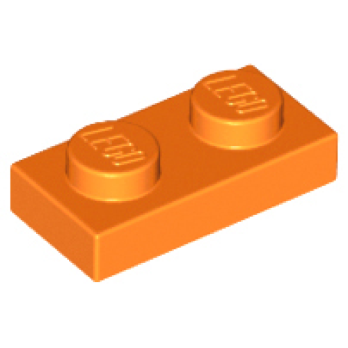 Деталь LEGO 3023 Plate 1 x 2 - Orange