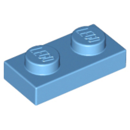 Деталь LEGO 3023 Plate 1 x 2 - Medium Blue