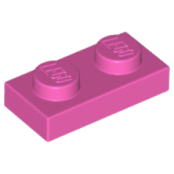 Plate 1 x 2 - Dark Pink