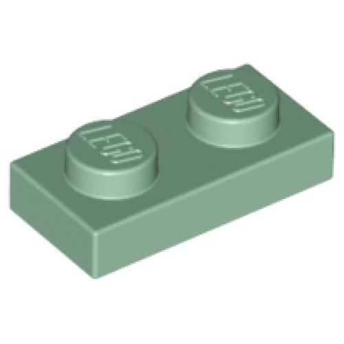 Деталь LEGO 3023 Plate 1 x 2 - Sand Green
