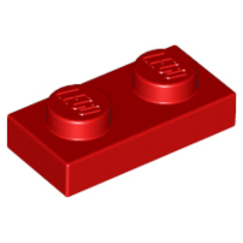 Деталь LEGO 3023 Plate 1 x 2 - Red