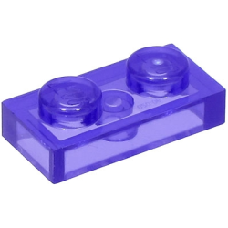 Plate 1 x 2 - Trans-Purple