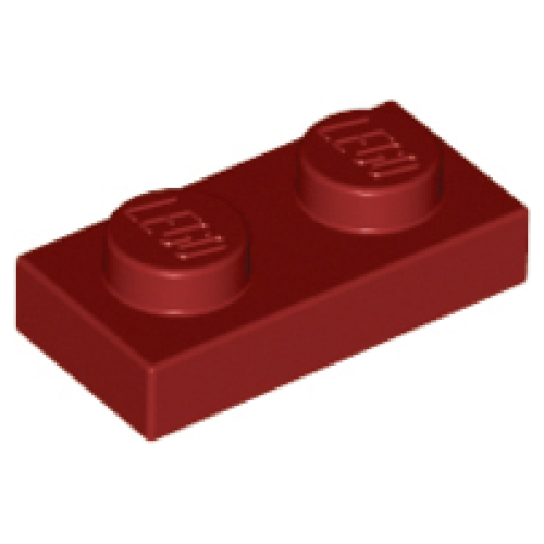 Деталь LEGO 3023 Plate 1 x 2 - Dark Red