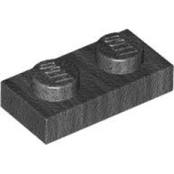 Plate 1 x 2 - Pearl Dark Gray