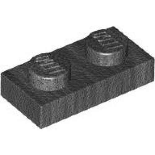 Деталь LEGO 3023 Plate 1 x 2 - Pearl Dark Gray