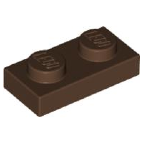 Деталь LEGO 3023 Plate 1 x 2 - Brown