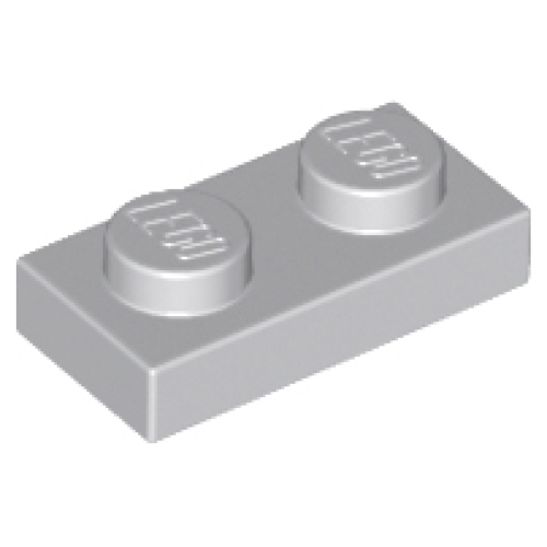 Деталь LEGO 3023 Plate 1 x 2 - Light Bluish Gray