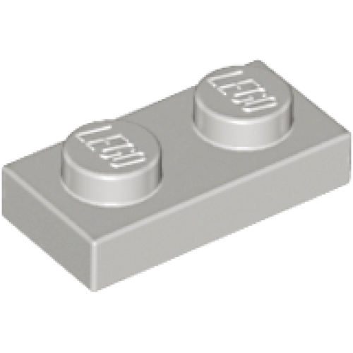 Деталь LEGO 3023 Plate 1 x 2 - Light Gray