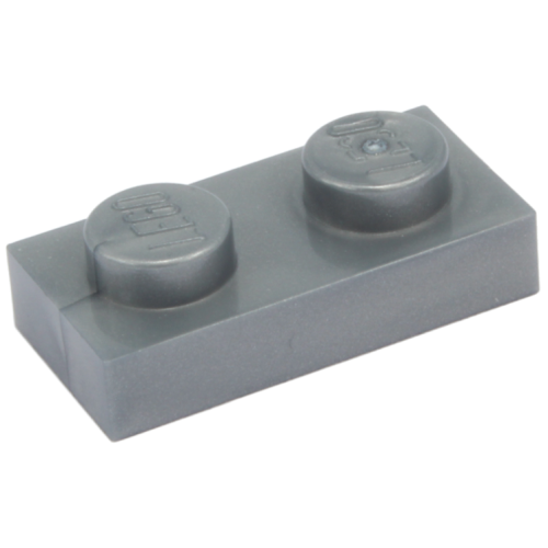 Деталь LEGO 3023 Plate 1 x 2 - Flat Silver