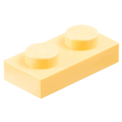 Plate 1 x 2 - Very Light Orange