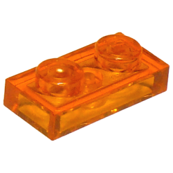 Plate 1 x 2 - Trans-Orange