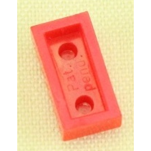 Деталь LEGO 3023old2 Plate 1 x 2 without Bottom Pin - Red