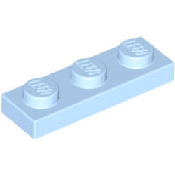 Plate 1 x 3 - Bright Light Blue