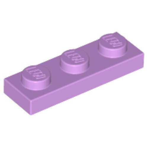 Деталь LEGO 3623 Plate 1 x 3 - Medium Lavender