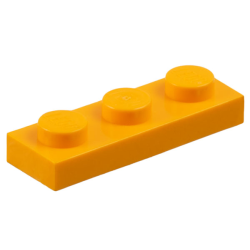Деталь LEGO 3623 Plate 1 x 3 - Medium Orange