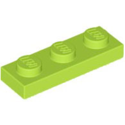 Деталь LEGO 3623 Plate 1 x 3 - Lime