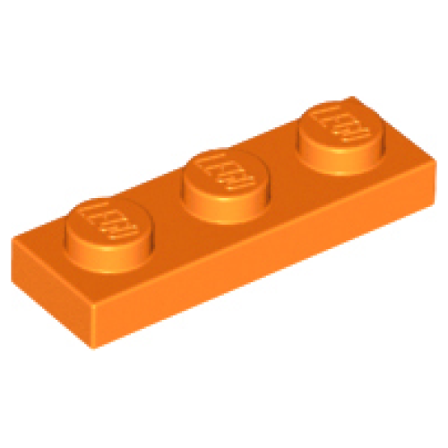 Деталь LEGO 3623 Plate 1 x 3 - Orange