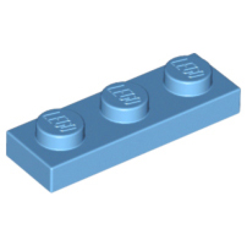 Деталь LEGO 3623 Plate 1 x 3 - Medium Blue
