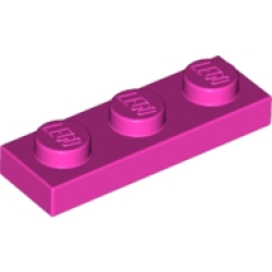 Plate 1 x 3 - Dark Pink