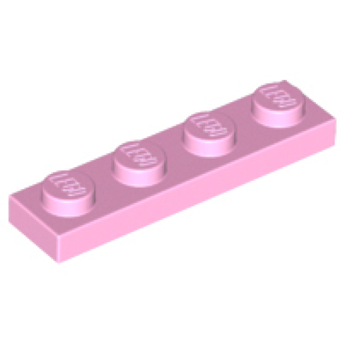 Деталь LEGO 3710 Plate 1 x 4 - Bright Pink
