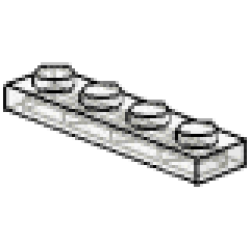 Plate 1 x 4 - Trans-Clear