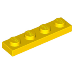Plate 1 x 4 - Yellow