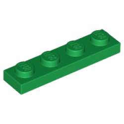 Plate 1 x 4 - Green