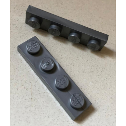 Plate 1 x 4 - Flat Silver