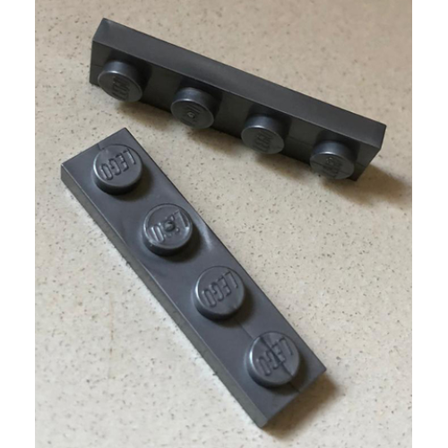 Деталь LEGO 3710 Plate 1 x 4 - Flat Silver