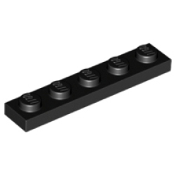 Plate 1 x 5 - Black