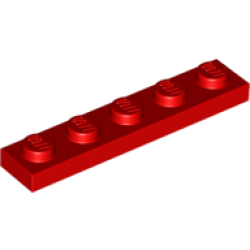 Plate 1 x 5 - Red