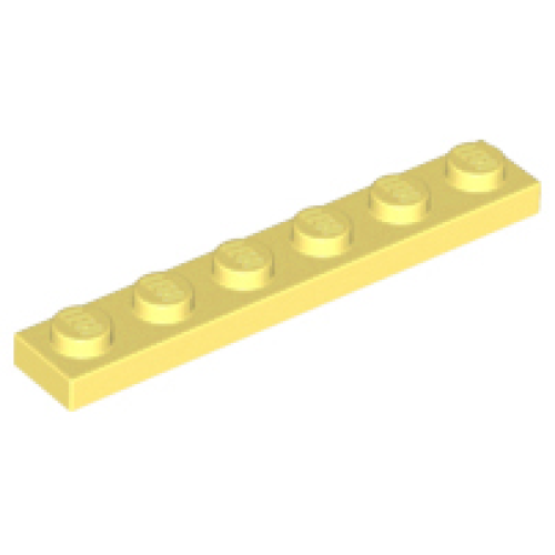 Деталь LEGO 3666 Plate 1 x 6 - Bright Light Yellow