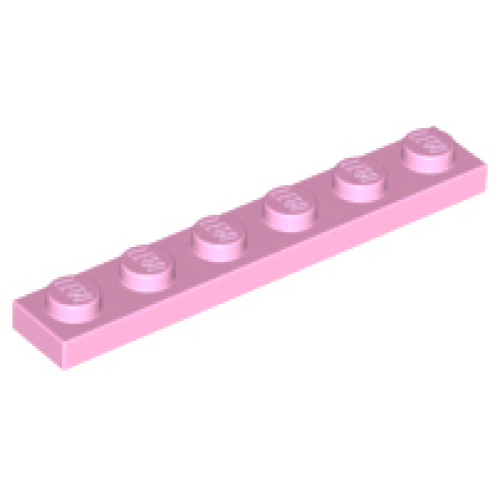 Деталь LEGO 3666 Plate 1 x 6 - Bright Pink