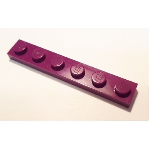 Деталь LEGO 3666 Plate 1 x 6 - Purple