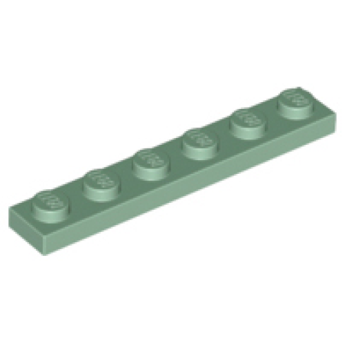 Деталь LEGO 3666 Plate 1 x 6 - Sand Green