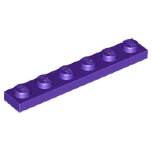 Деталь LEGO 3666 Plate 1 x 6 - Dark Purple