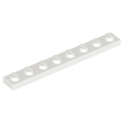 Деталь LEGO 3460 Plate 1 x 8 - White