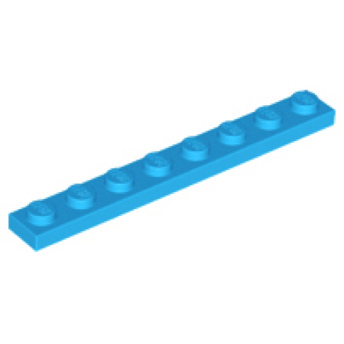 Деталь LEGO 3460 Plate 1 x 8 - Dark Azure