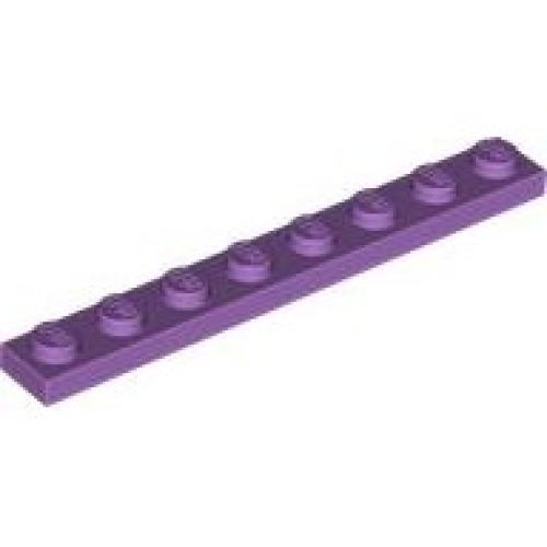 Деталь LEGO 3460 Plate 1 x 8 - Medium Lavender