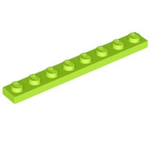 Деталь LEGO 3460 Plate 1 x 8 - Lime